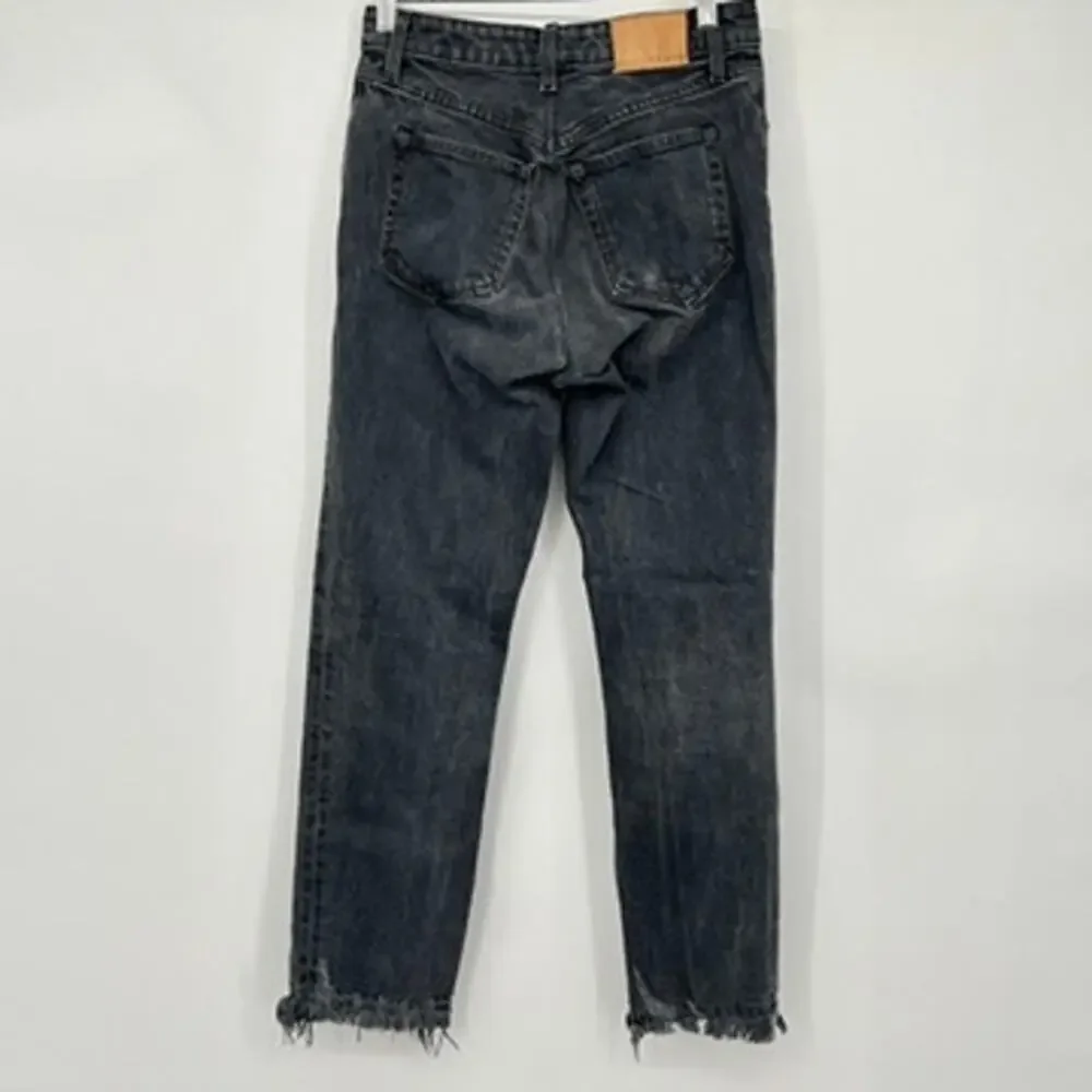 Trave Constance Road to Nowhere‎ Black Straight Leg Jeans Button Fly Women’s 28